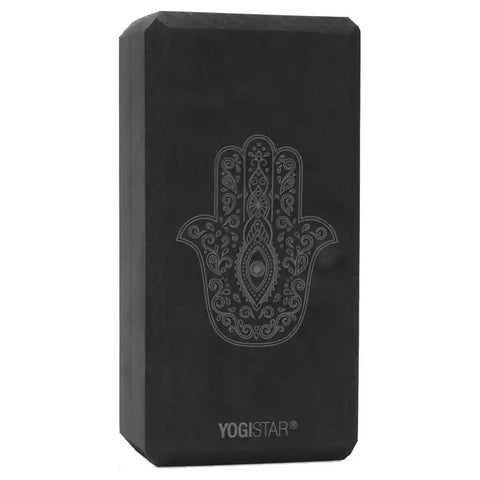 Yogistar- Yoga & Pilates Basic block 'Hand of Fatima', Zen Black .Διαστάσεις 22 cm x 11 cm x 7.4 cm.Βάρος:175 g - mykarma.gr