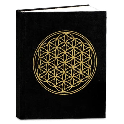 Notebook “Flower of Life” απο χαρτί Lokta με 50 σελίδες. Μέγεθος 10x8x1cm - mykarma.gr