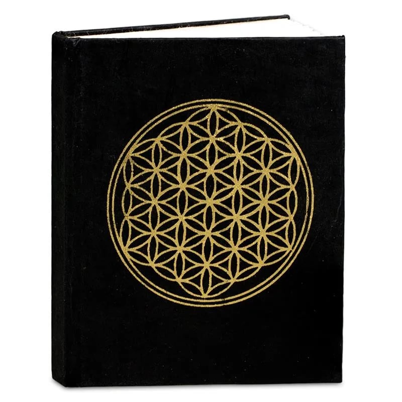 Notebook “Flower of Life” απο χαρτί Lokta με 50 σελίδες. Μέγεθος 10x8x1cm - mykarma.gr