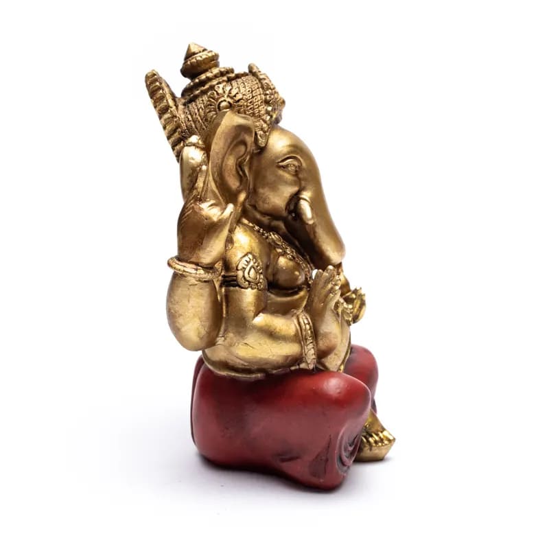 Άγαλμα Ganesh - Θεός της Τύχης - χρώμα χρυσό. Διαστάσεις: 14,3 x 10,5 x 17,7 εκ Βάρος: 500 γρ - mykarma.gr