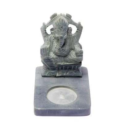 Άγαλμα Ganesh απο Σαπουνόπετρα με βάση ρεσώ 11cm - mykarma.gr