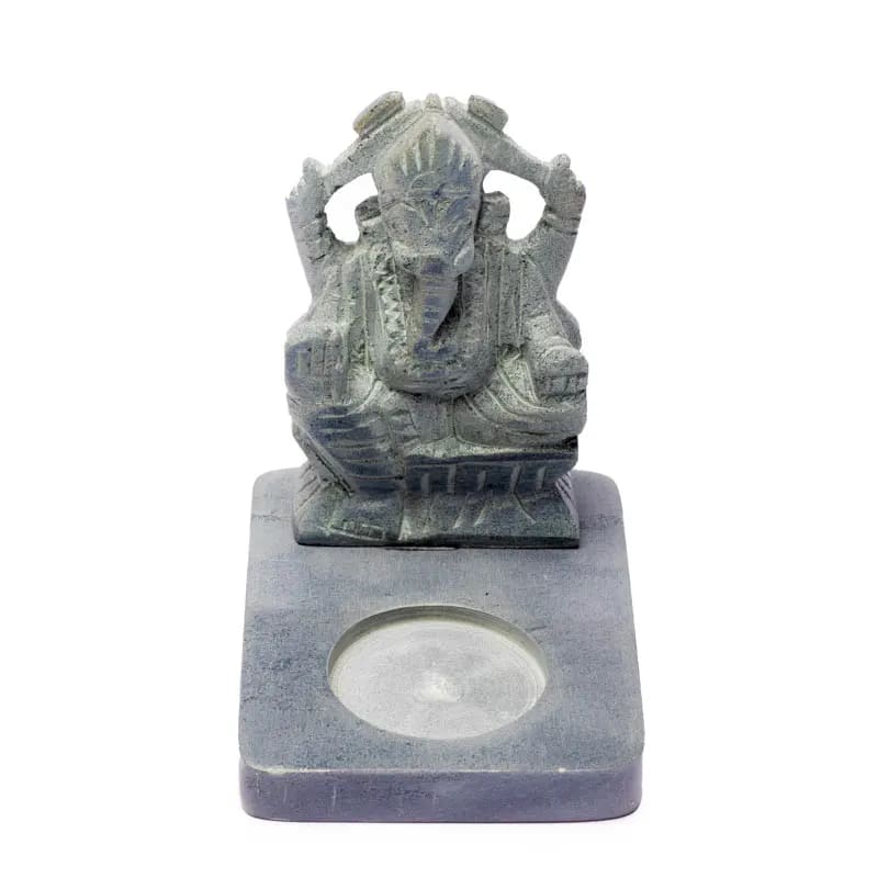 Άγαλμα Ganesh απο Σαπουνόπετρα με βάση ρεσώ 11cm - mykarma.gr