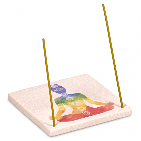 Βαση για Στικ απο Sandstone -7 Τσάκρα. Διαστάσεις: 10 × 10 cm - mykarma.gr