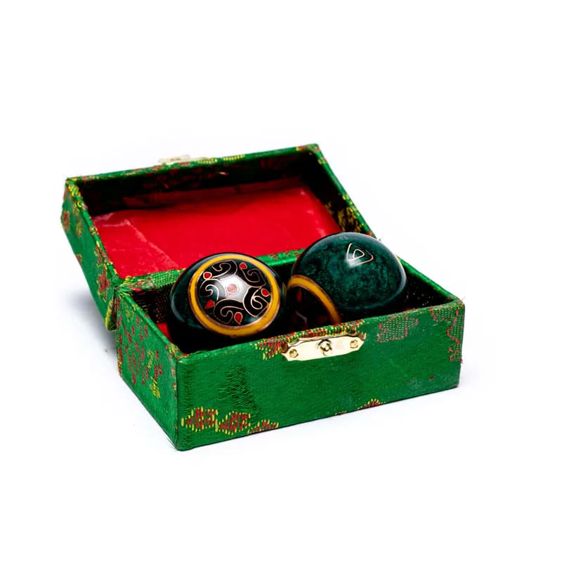 Μπάλες Υγείας - Qi Xin Ylang  -Χρώμα πράσινο. Μέγεθος 3,5 εκ.Υλικό:Ατσάλι. - mykarma.gr