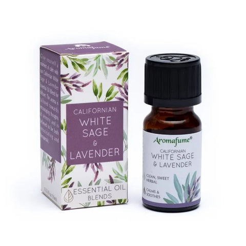 Θεραπευτικό μείγμα απο αιθέρια έλαια Λευκό Φασκόμηλο & Λεβάντα (White Sage & Lavender) - 10 ml | Αιθέριο Έλαιο - mykarma.gr