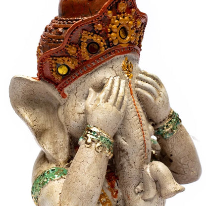 Αγαλμα Ganesh See no Evil -Θεός της Τύχης .Διαστάσεις: 15 x 10 x 21 cm Βάρος: 650 g - mykarma.gr