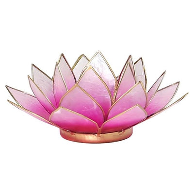Lotus ατμοσφαιρικό φως Capiz: ανοιχτό ροζ -  13,5 εκ. - mykarma.gr
