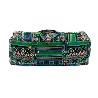 Bodhi Yoga Kit Mat Bag Ethno - Τσάντα Μεταφοράς για στρώμα - βαμβάκι - μαύρο/άσπρο/πράσινο . Διαστάσεις 63cm x 20cm x 23cm - mykarma.gr