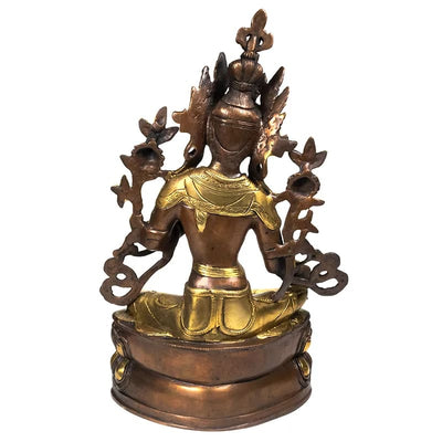 Πράσινη Τάρα-Green Tara - ορείχαλκο - μεγάλο άγαλμα. Βάρος: 3580 g.Διαστάσεις: 35 cm. - mykarma.gr