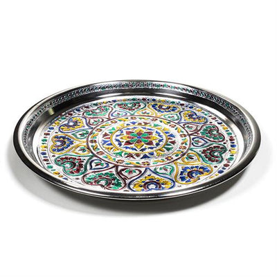 Δίσκος Προσφοράς Mandala(Offering Plate).Βάρος 300 γρ.Χρώμα:Μαύρο,Πολύχρωμο.Υλικό:Αλουμίνιο & Ανοξείδωτο ατσάλι.Μέγεθος:28x2.5 εκ. - mykarma.gr