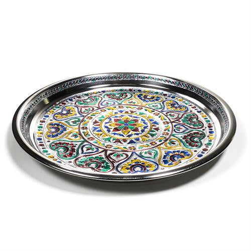 Δίσκος Προσφοράς Mandala(Offering Plate).Βάρος 300 γρ.Χρώμα:Μαύρο,Πολύχρωμο.Υλικό:Αλουμίνιο & Ανοξείδωτο ατσάλι.Μέγεθος:28x2.5 εκ. - mykarma.gr