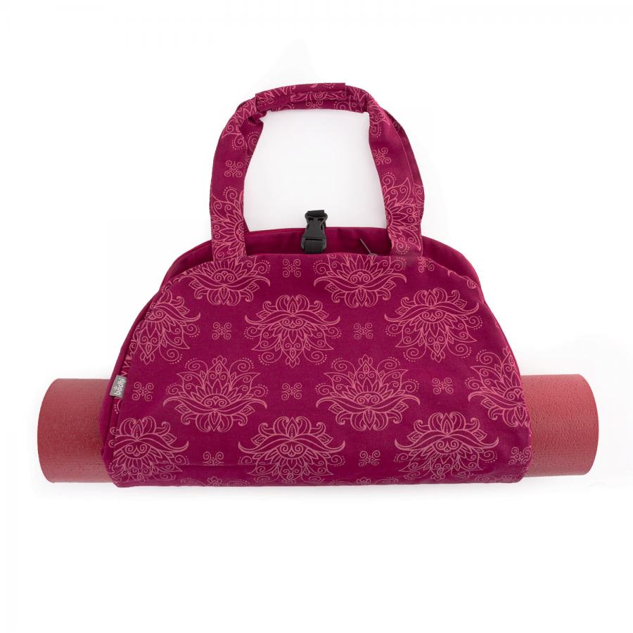 Bodhi Yoga Mat Bag Namaste Maharaja - Πολυλειτουργική Τσάντα Μεταφοράς για στρώμα - βαμβάκι - Lotus Berry . - mykarma.gr