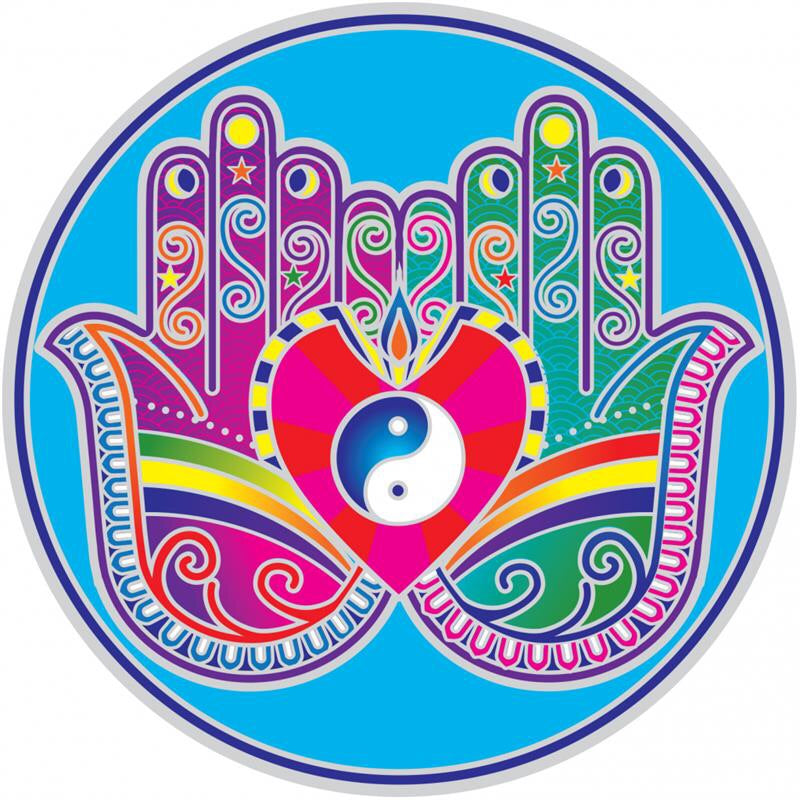 Κρεμαστά τοίχου - Αυτοκόλλητο Healing Hands Mandala.Διαστάσεις: 14εκ - mykarma.gr