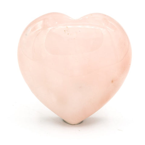 Worry πέτρα- Ροζ Χαλαζίας σε σχήμα καρδιάς-Rose Quartz.Διαστάσεις: 3 εκ. - mykarma.gr