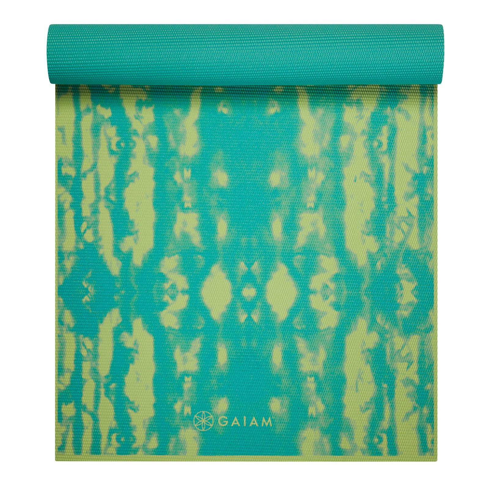 Gaiam  Reversible Στρωμα Yoga Turquoise Lotus - 2 Διαφορέτικα σχέδια στο ίδιο στρώμα(2 όψεις) Διαστάσεις: Μήκος: 173 εκ Πλάτος: 61 εκ Πάχος: 6 mm - mykarma.gr