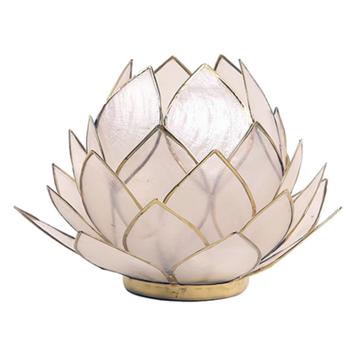 Lotus ατμοσφαιρικό φως Capiz Natural- για ρεσω 15x15cm - mykarma.gr