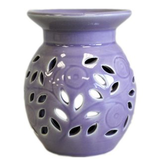 Oil Burner - Κεραμικός καυστήρας Floral Lavender. Διαστάσεις: Ύψος 11cm Πλάτος 8cm Βάθος 7cm - mykarma.gr