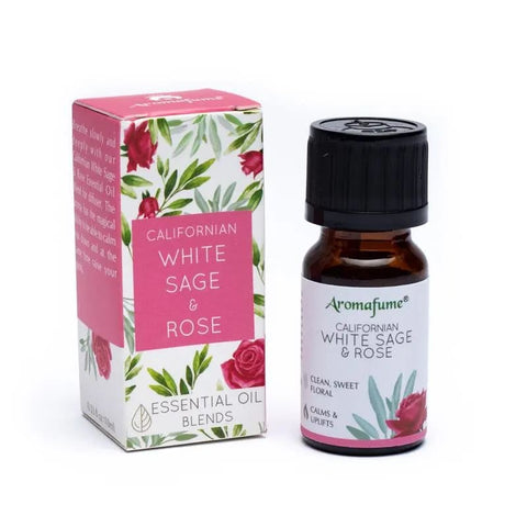 Θεραπευτικό μείγμα απο αιθέρια έλαια Λευκό Φασκόμηλο & Τριανταφιλο(White Sage & Rose) - 10 ml | Αιθέριο Έλαιο - mykarma.gr
