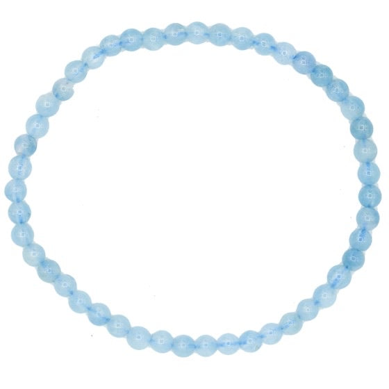 Βραχιόλι Ακουαμαρίνα(Aquamarine)Διαστάσεις: 19 εκ  Χάντρες ± 4mm. - mykarma.gr