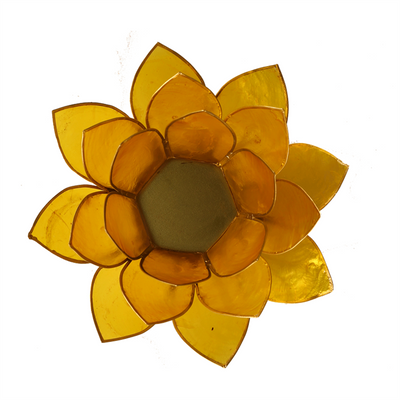 Lotus ατμοσφαιρικό φως -για ρεσω-3ο Chakra    13,5cm - mykarma.gr
