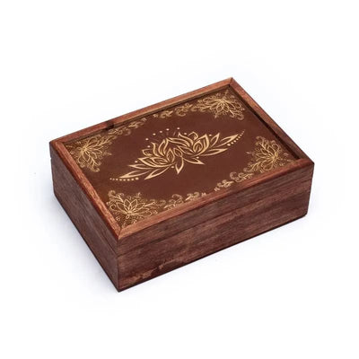 Κουτί κοσμημάτων Tarot- Lotus.Διαστάσεις: 17,5 × 13 × 6,5 cm.Υλικό: Ξύλο - mykarma.gr