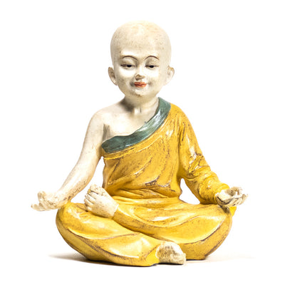 Yoga Μοναχός Ohm - πορτοκαλί .Βάρος: 300 g. Διαστάσεις: 13 × 8,5 × 14 cm. - mykarma.gr