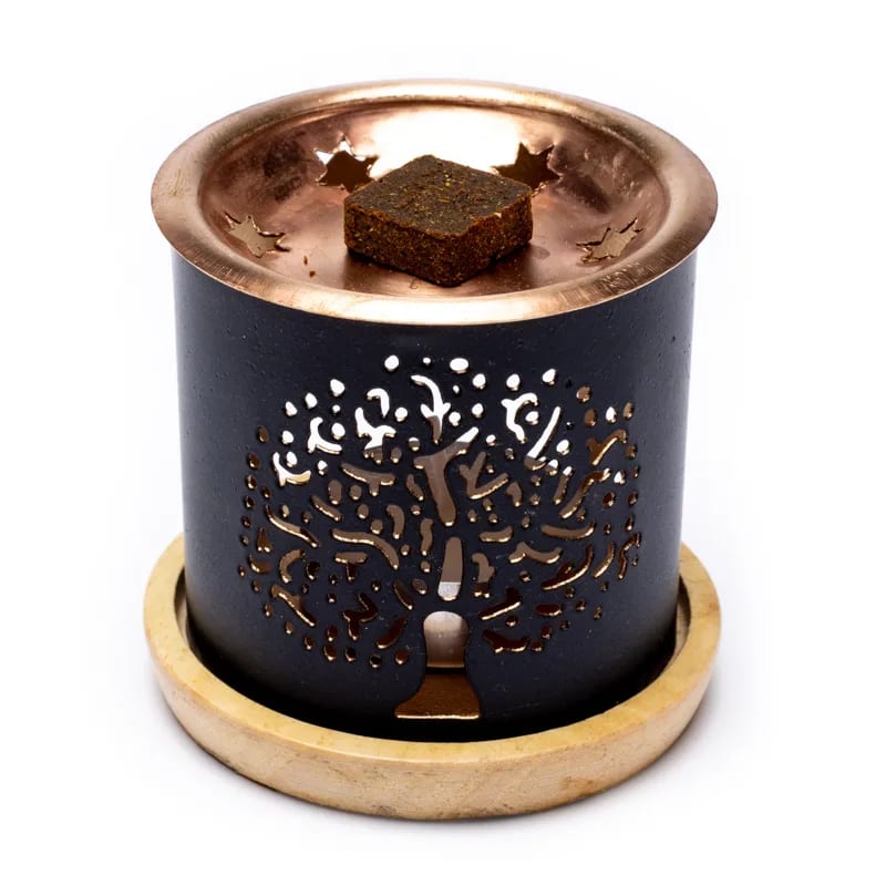 Σετ Aromafume Feng Shui :Καυστήρας Tree of Life + 5 x 3 τούβλα/θυμιάματα.Βάρος: 160 g - mykarma.gr