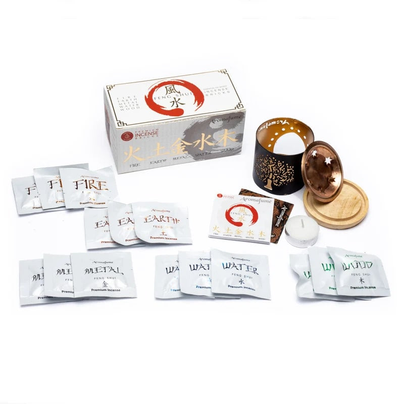 Σετ Aromafume Feng Shui :Καυστήρας Tree of Life + 5 x 3 τούβλα/θυμιάματα.Βάρος: 160 g - mykarma.gr