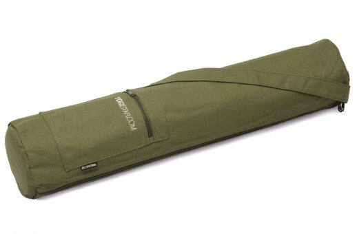Yogistar- Τσάντα για στρώμα γιόγκα 'Basic' Zip  cotton - Olive - 65 cm - mykarma.gr