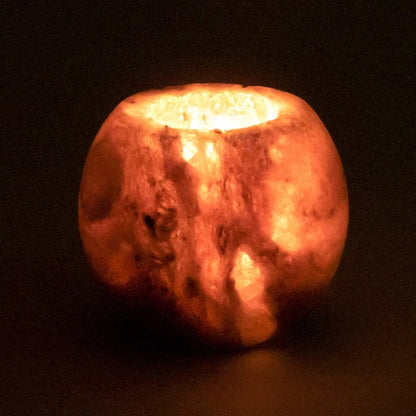 Φωτιστικό για ρεσώ από αλάτι Ιμαλαίων -γκρι -Sphere Salt Lamp.Βάρος:± 650 gr Διαστάσεις: 8 x 5 x 8 cm - mykarma.gr