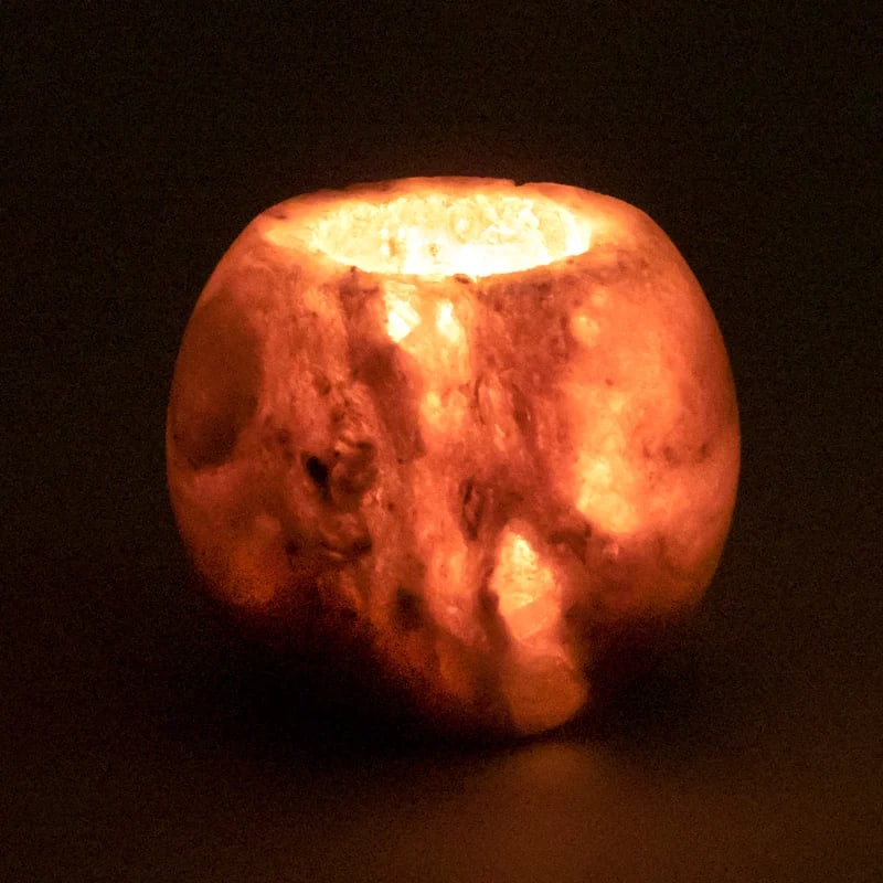 Φωτιστικό για ρεσώ από αλάτι Ιμαλαίων -γκρι -Sphere Salt Lamp.Βάρος:± 650 gr Διαστάσεις: 8 x 5 x 8 cm - mykarma.gr