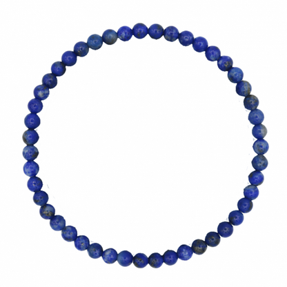 Βραχιόλι Λάπις Λαζούλι (Lapis Lazuli) Διαστάσεις: 19 εκ  Χάντρες ± 4mm. - mykarma.gr