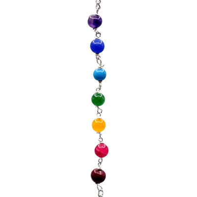 Εκκρεμές (Pendulum) Αμέθυστος (Amethyst) & 7 Chakra ημιπολύτιμες πέτρες- σφαιρικό σχήμα - σε μέταλλο.Βάρος: 24 g.Διαστάσεις: 4 × 2 εκ - mykarma.gr