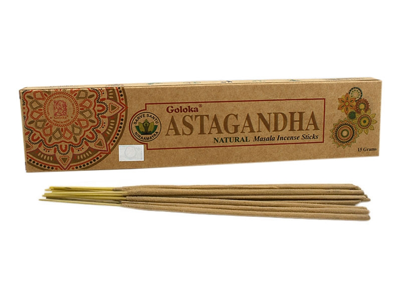 Αρωματικά Στικ Goloka Natural Masala Astagandha  15γρ. Χρόνος καύσης για κάθε Στικ 30-40 λεπτά. - mykarma.gr