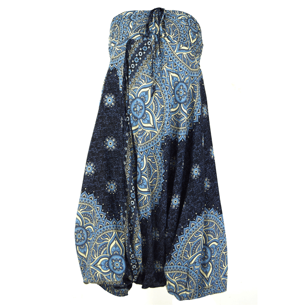 Ολόσωμη φόρμα/παντελόνα Aladdin - 100% Βισκόζη - μπλε/μαύρη - mykarma.gr