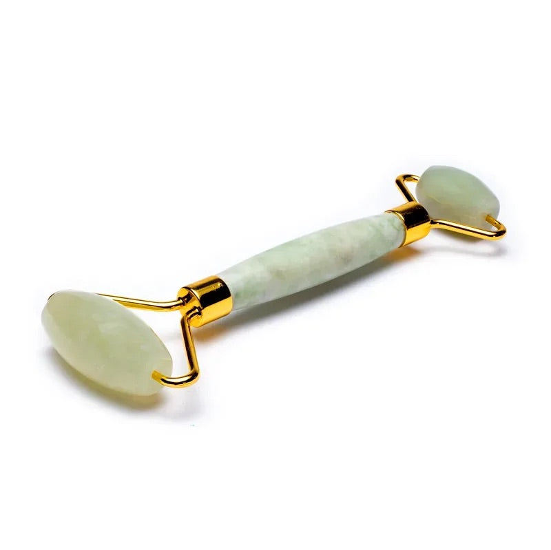 Jade Massage Roller - Νεφρίτης κύλινδροι για μασάζ προσώπου. Διαστάσεις: 14 εκ.Βάρος: 70 γρ - mykarma.gr
