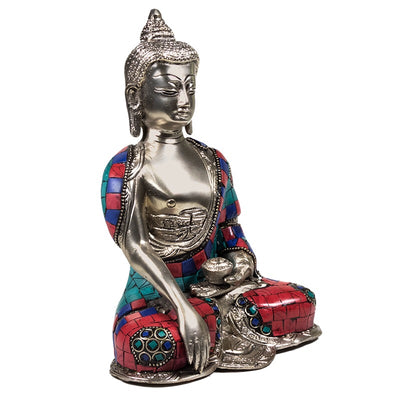 Βούδα Shakyamuni  με διακόσμηση ψηφιδωτού.Βάρος: 2400gr.Διαστάσεις: 20 cm - mykarma.gr