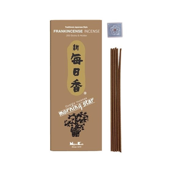 Ιαπωνικό Στικ  - Morning Star  - Λιβάνι- Frankincense - 200 Στικ + Βάση.Χρόνος καύσης για κάθε Στικ 25 λεπτά. - mykarma.gr