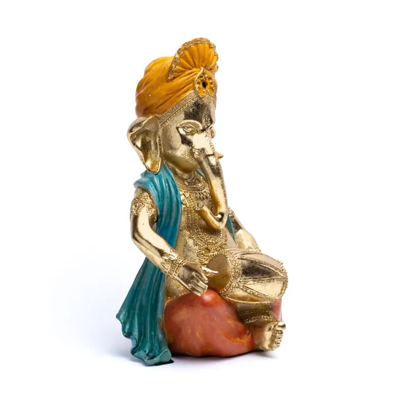 Άγαλμα Ganesh με Τύμπανο  - Θεός της Τύχης. Διαστάσεις: 26 x 16 x 13 εκ Βάρος: 1400 γρ - mykarma.gr