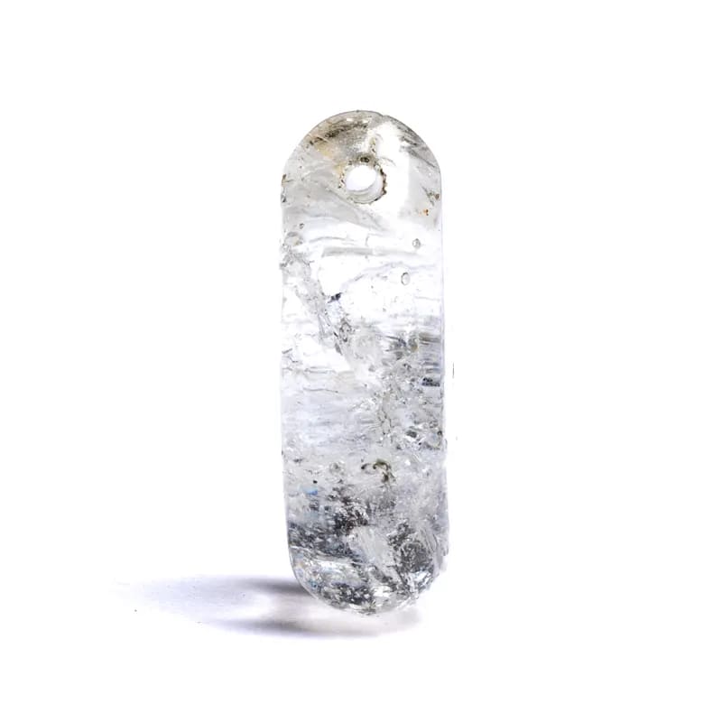 Μενταγιόν από Λευκό Χαλαζία (Rock Crystal) Α ποιότητας (γυαλισμένο) - (δεν περιλαμβάνεται κορδόνι) Διαστάσεις: 2,5-3,5 cm - mykarma.gr