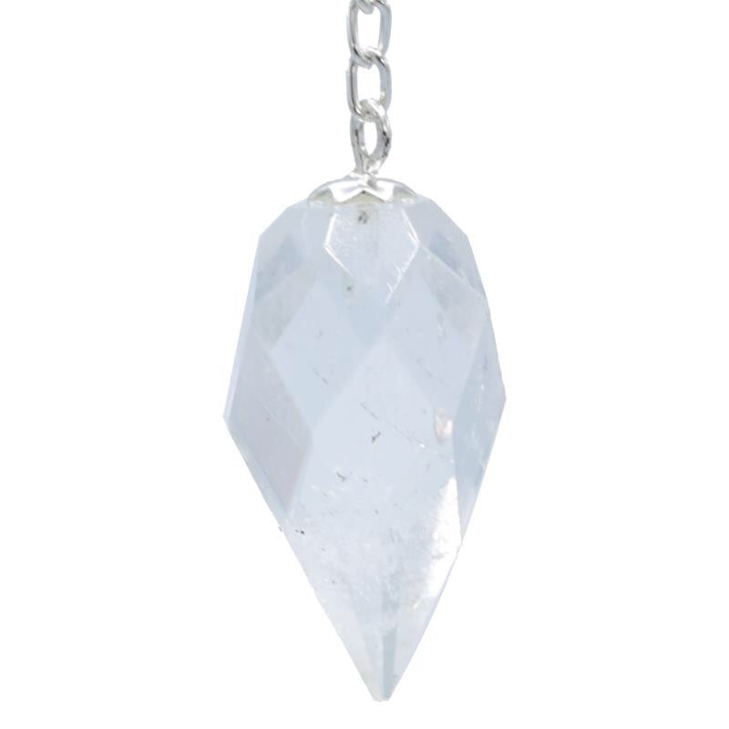 Εκκρεμές (Pendulum) - Λευκός Χαλαζίας(Rock Crystal).Μέγεθος 1,5 x 3 cm.Βάρος 12 g - mykarma.gr