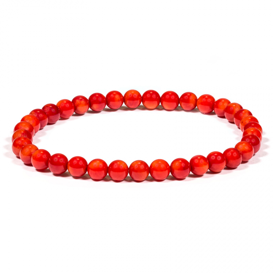 Ελαστικό Βραχιόλι Bamboo Coral.Διαστάσεις: 19 εκ Χάντρες ± 5mm. - mykarma.gr