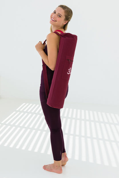 Yogistar- Τσάντα για στρώμα γιόγκα Ohm Bordeaux - 65 cm - mykarma.gr