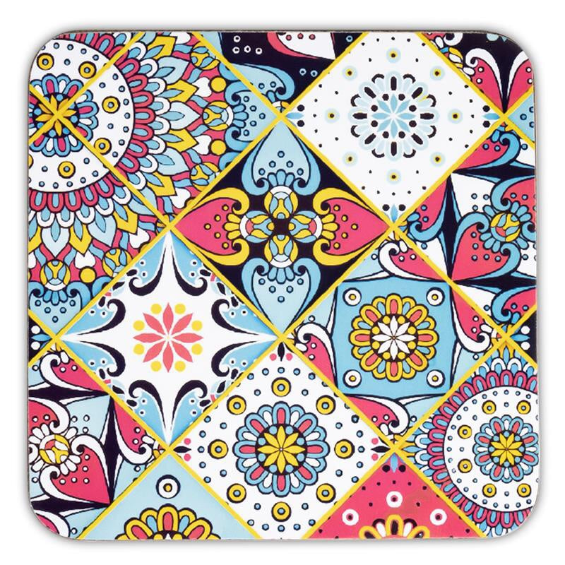 Σετ από 6 τετράγωνα σουβέρ Oriental  10 x 10 cm. - mykarma.gr
