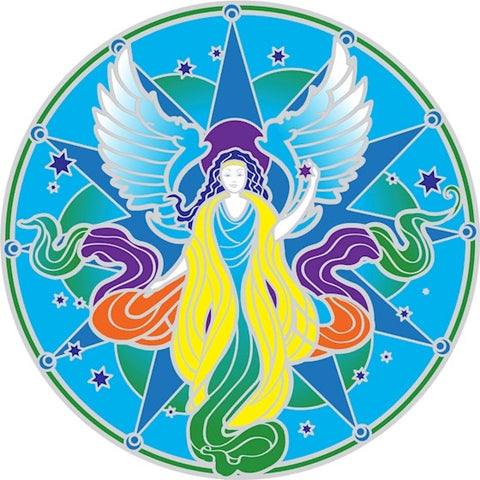 Κρεμαστά τοίχου - Αυτοκόλλητο Guardian Angel Mandala.Διαστάσεις: 14εκ - mykarma.gr