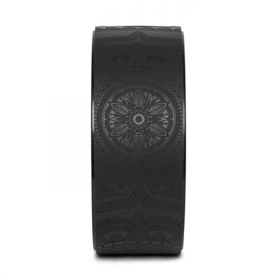 Bodhi - Yoga Wheel Samsara Rubber/PU Mandala Black-Τροχός Γιόγκα Block  32cm x 13cm - mykarma.gr