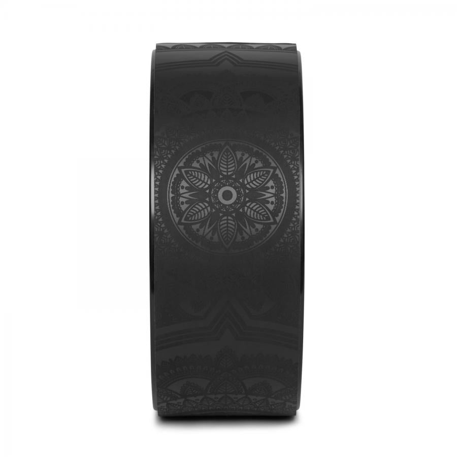 Bodhi - Yoga Wheel Samsara Rubber/PU Mandala Black-Τροχός Γιόγκα Block  32cm x 13cm - mykarma.gr