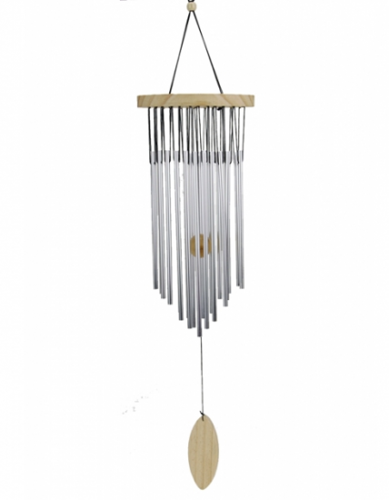 Windchime-Μελωδός 22 μεταλλικά Χτυπήματα με φυσικό ξύλο.Διαστάσεις: 25 εκ. - mykarma.gr