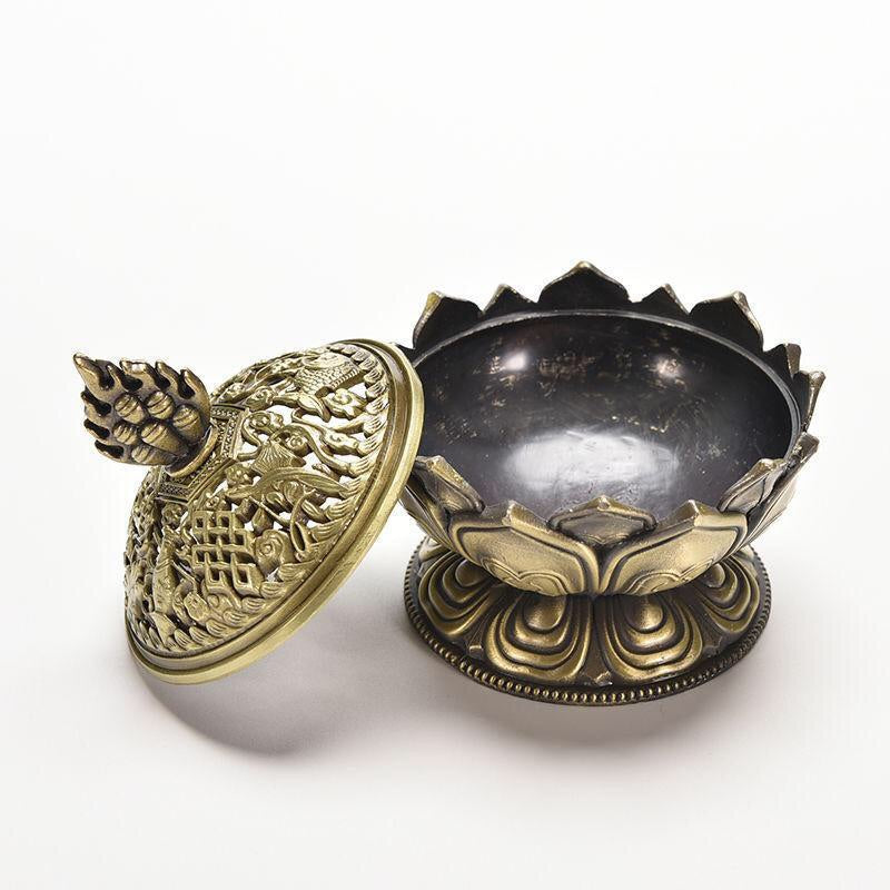 Βαση για Στικ- Lotus- Bronze χρώμα. Διαστάσεις: 7,8 × 6,9 × 6,9 cm - mykarma.gr