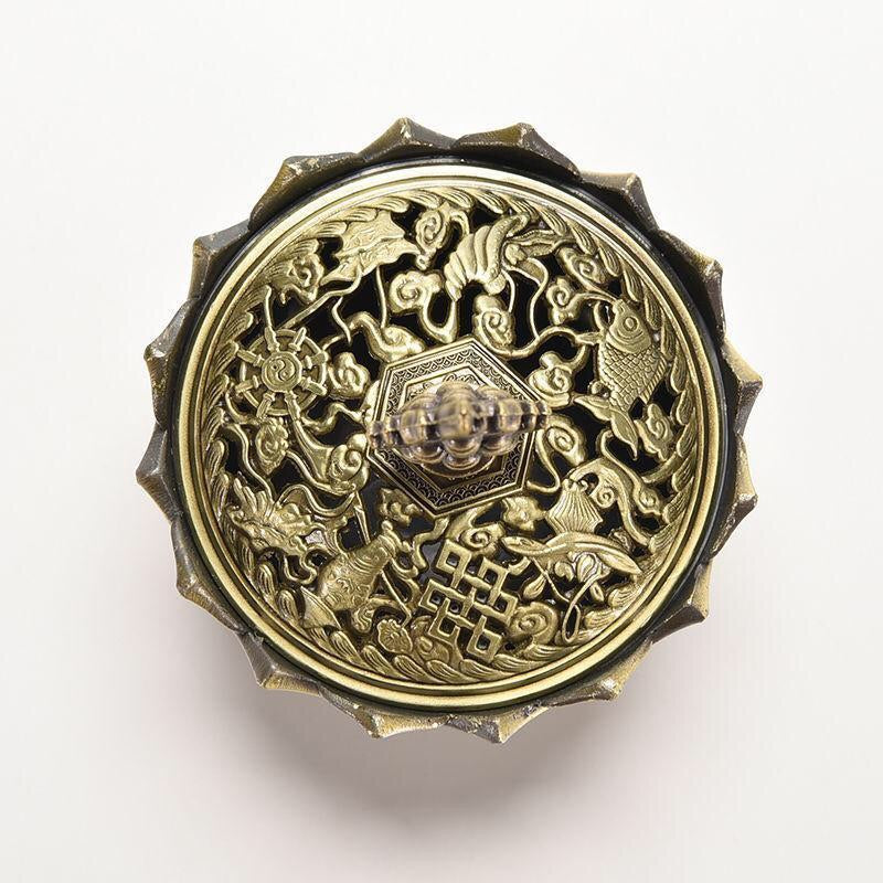 Βαση για Στικ- Lotus- Bronze χρώμα. Διαστάσεις: 7,8 × 6,9 × 6,9 cm - mykarma.gr